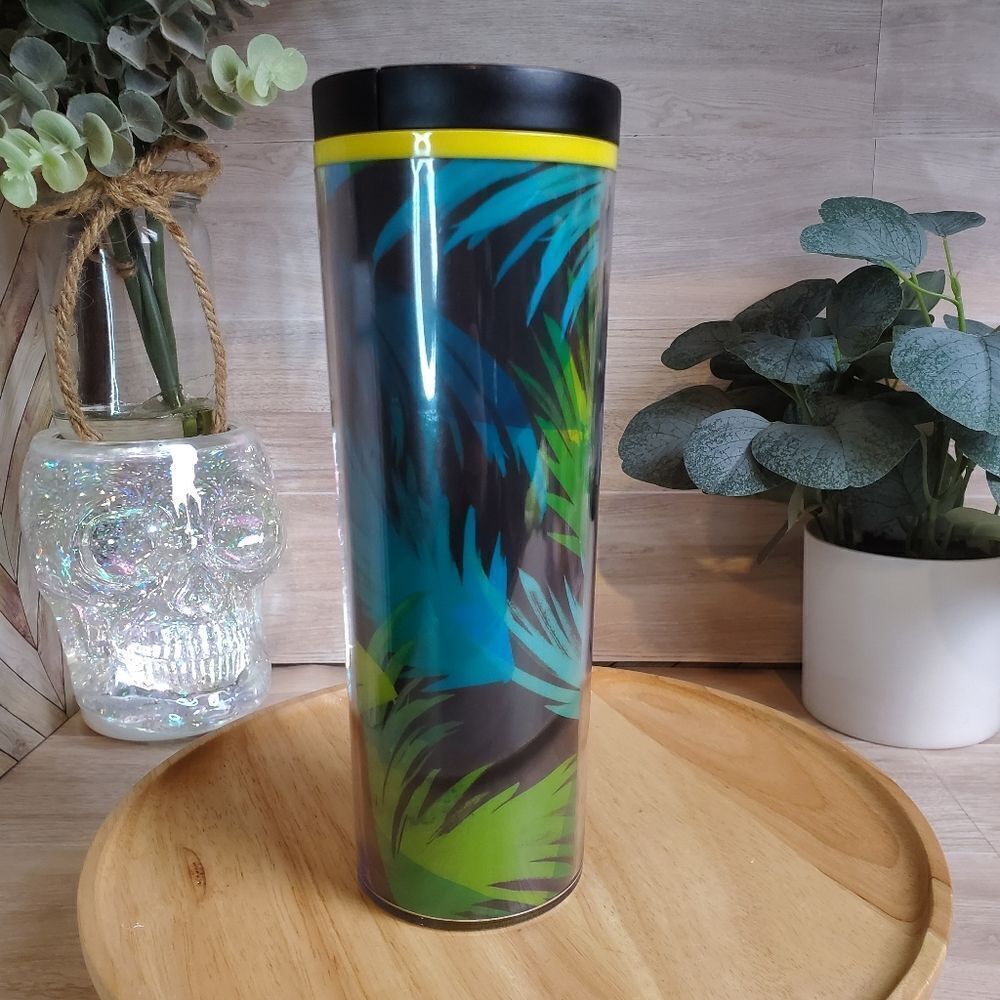 Starbucks Hawaii 2013 16 oz Coffee Travel Tumbler Palm Leaves - Picture 5 of 8